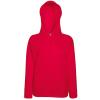 Lady-fit lightweight hooded sweatshirt Red