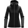 Women's Orbiter softshell hoodie Black/Dolphin
