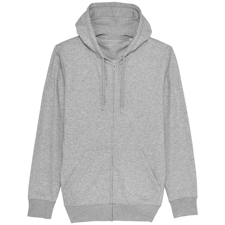 Unisex Connector essential zip-thru hoodie sweatshirt (STSU820) Heather Grey