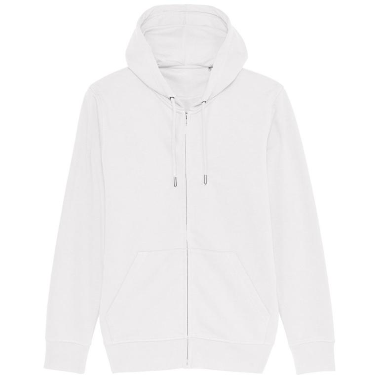 Unisex Connector essential zip-thru hoodie sweatshirt (STSU820) White