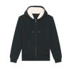 Unisex Hygger sherpa zip-through sweatshirt (STSU956) Black