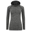Women's seamless hoodie Dark Grey Marl