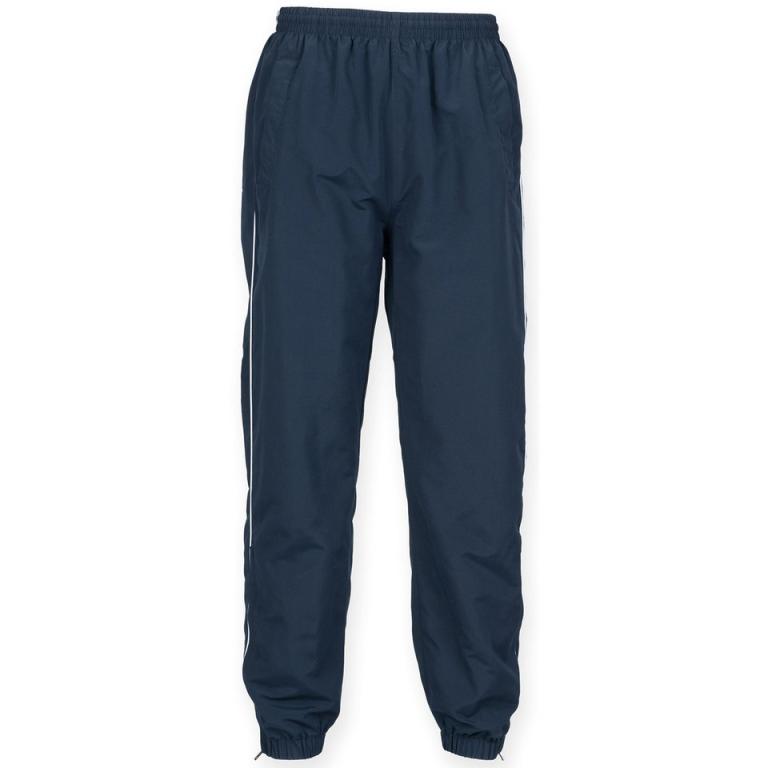 Piped track bottoms Navy/White Piping