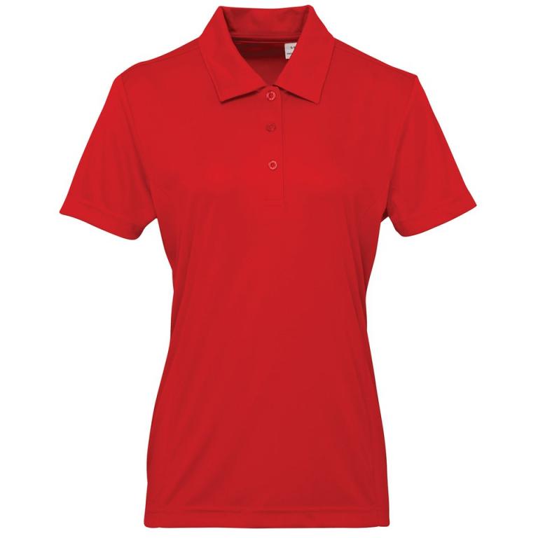 Women's TriDri® panelled polo Fire Red