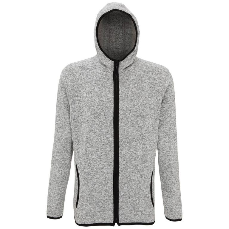 TriDri® Melange knit fleece jacket Heather Grey/Black Fleck