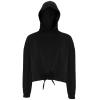 Women's TriDri® cropped oversize hoodie Black