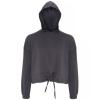 Women's TriDri® cropped oversize hoodie Charcoal