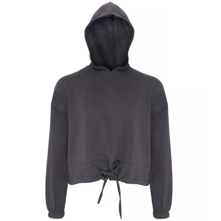 Women's TriDri® cropped oversize hoodie Charcoal