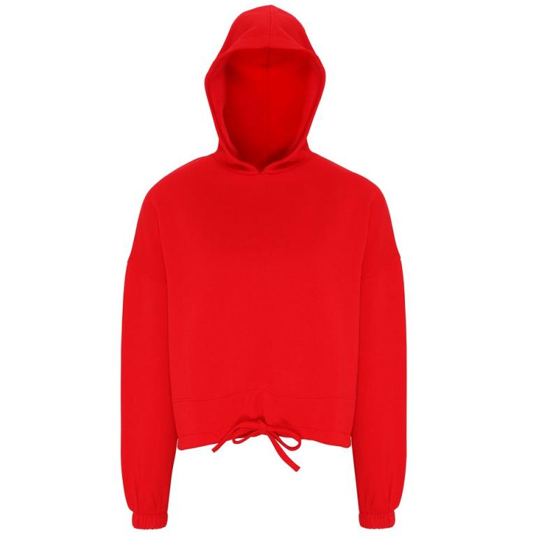 Women's TriDri® cropped oversize hoodie Fire Red