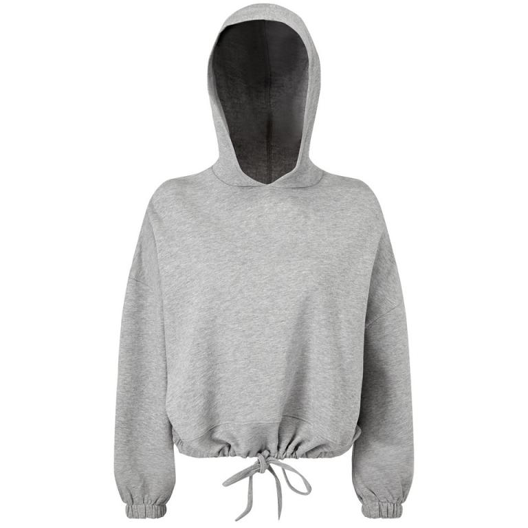 Women's TriDri® cropped oversize hoodie Heather Grey