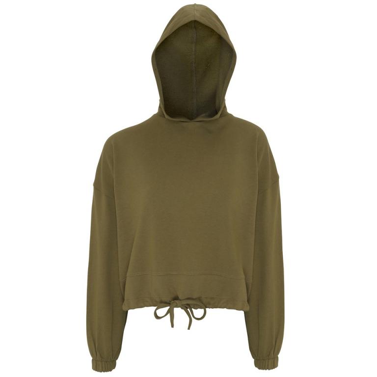 Women's TriDri® cropped oversize hoodie Olive