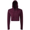 Women's TriDri® cropped hooded long sleeve t-shirt Mulberry