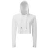 Women's TriDri® cropped hooded long sleeve t-shirt White