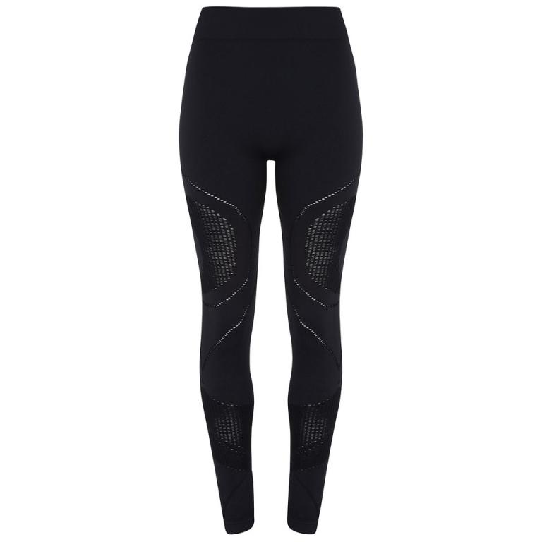 Women's TriDri® seamless '3D fit' multi-sport reveal leggings Black