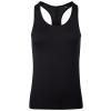 Women's TriDri® seamless '3D fit' multi-sport sculpt vest Full Black