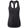 Women's TriDri® performance strap back animal printed vest Crocodile Black
