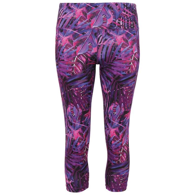 Women's TriDri® performance jungle leggings ¾ length Jungle Purple