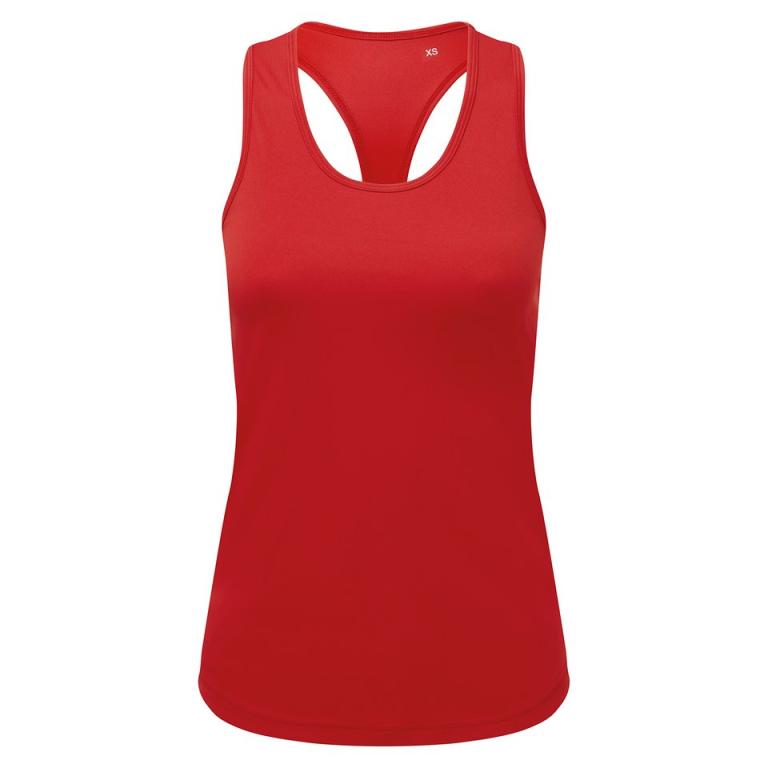 Women’s TriDri® recycled performance slim racerback vest Fire Red