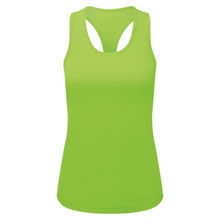 Women’s TriDri® recycled performance slim racerback vest Lightning Green