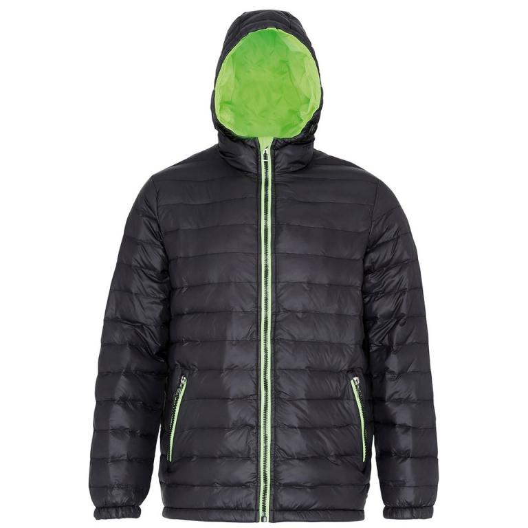 Padded jacket Black/Lime