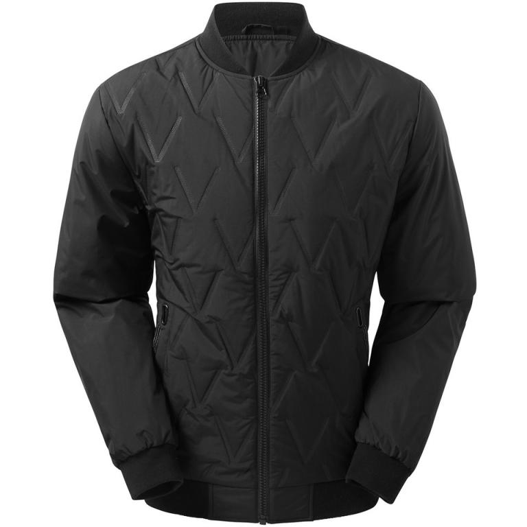 Vector moulded bomber jacket Black