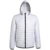 Honeycomb hooded jacket White