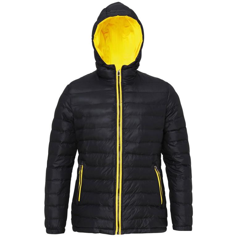 Women's padded jacket Black/Bright Yellow