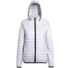 Women's honeycomb hooded jacket White