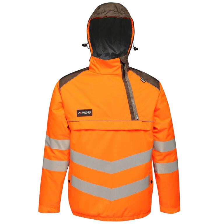 Tactical hi-vis bomber jacket Orange/Grey