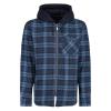 Tactical Siege hooded winter overshirt Navy Check