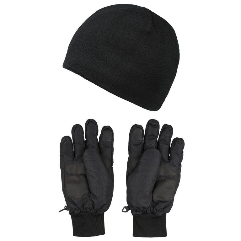 TT waterproof hat and glove set Black