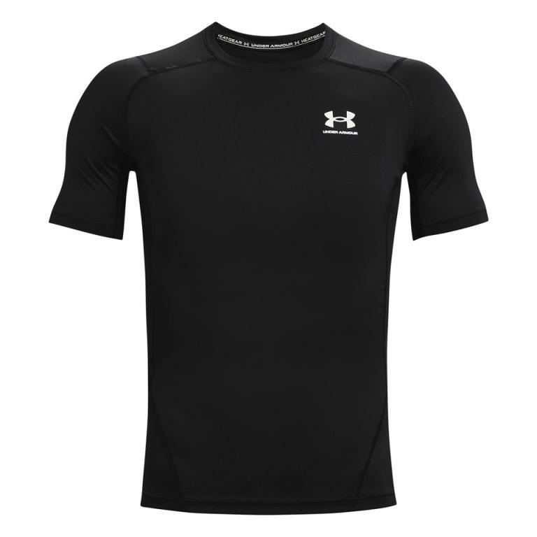 HeatGear® Armour short sleeve compression shirt Black/Black