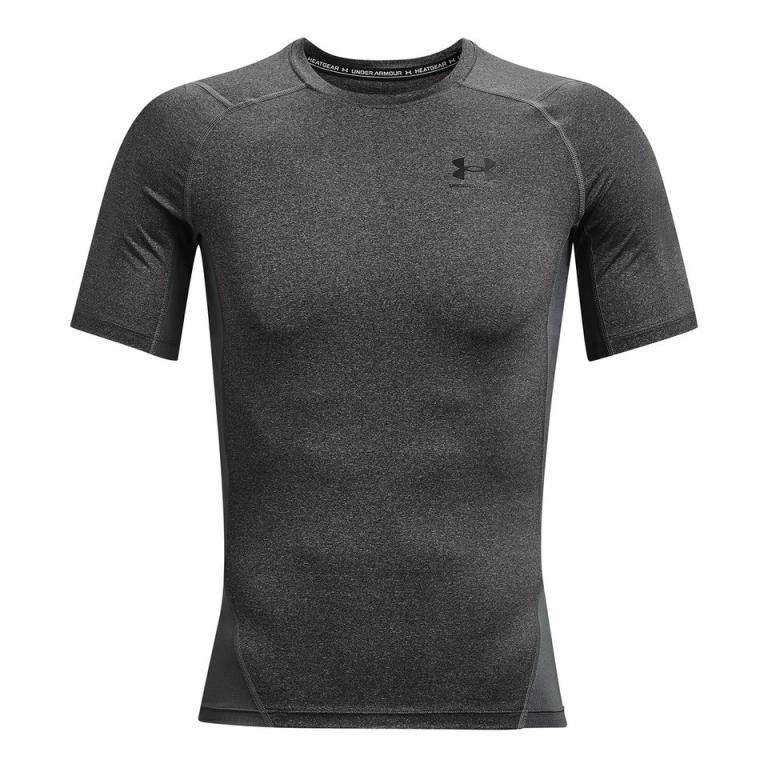 HeatGear® Armour short sleeve compression shirt Carbon Heather