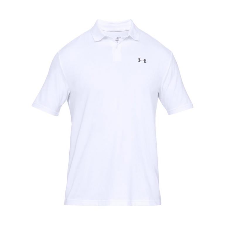 Performance polo textured White/Pitch Grey