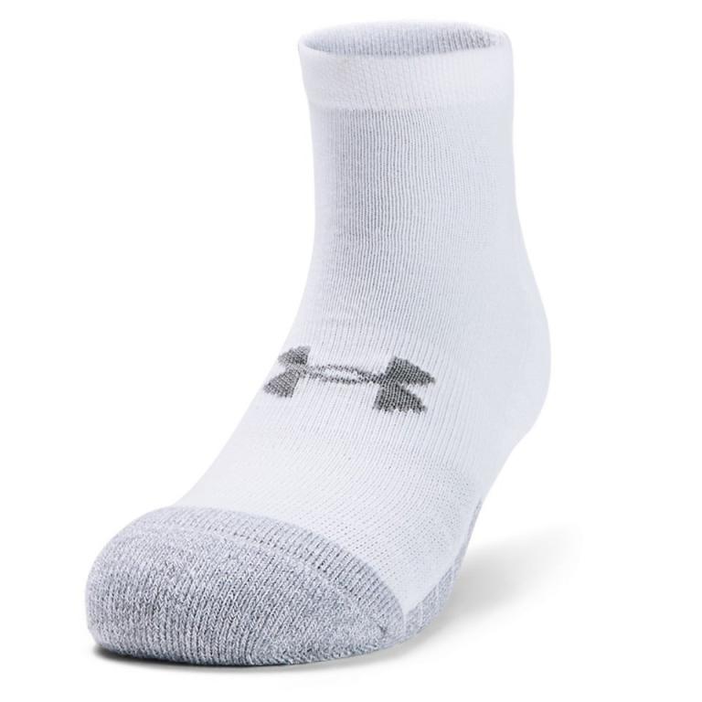 HeatGear® Lo cut socks (pack of 3 pairs) White/White/Steel