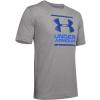 UA foundation short sleeve t-shirt Steel Light Heather/Versa Blue/American Blue