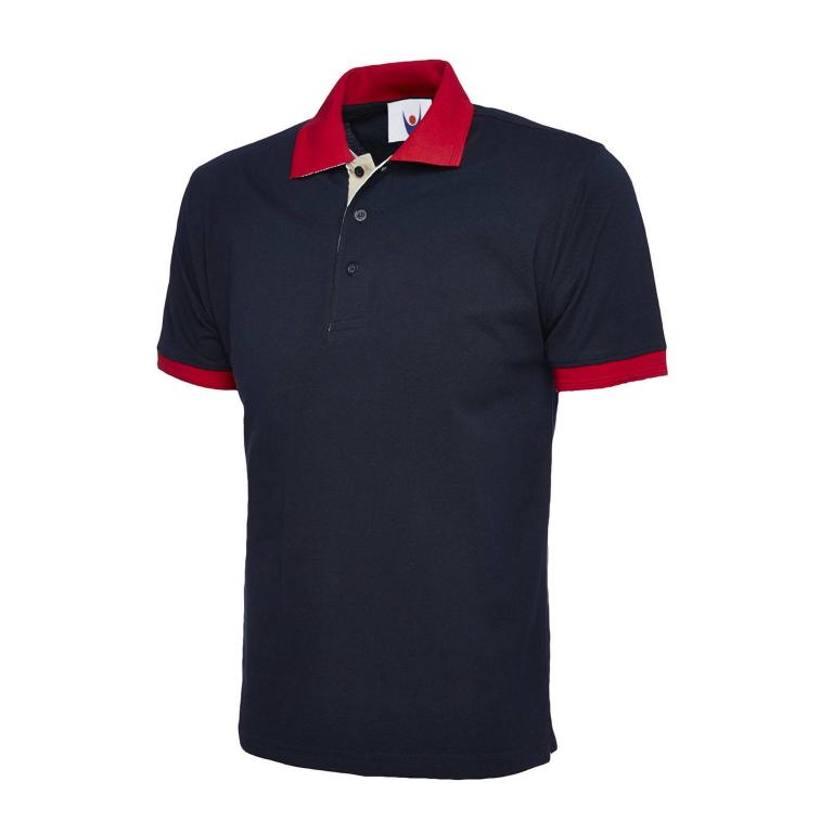 Contrast Poloshirt Navy