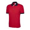 Contrast Poloshirt Red