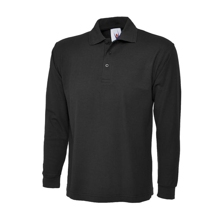 Longsleeve Poloshirt Black