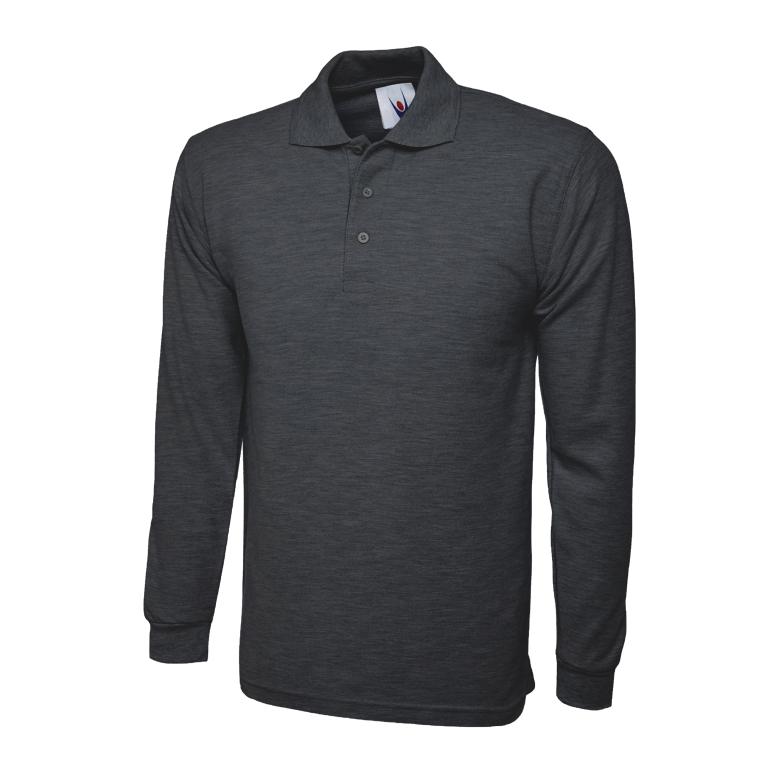 Longsleeve Poloshirt Charcoal