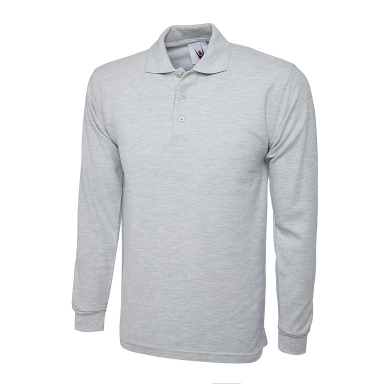 Longsleeve Poloshirt Heather Grey