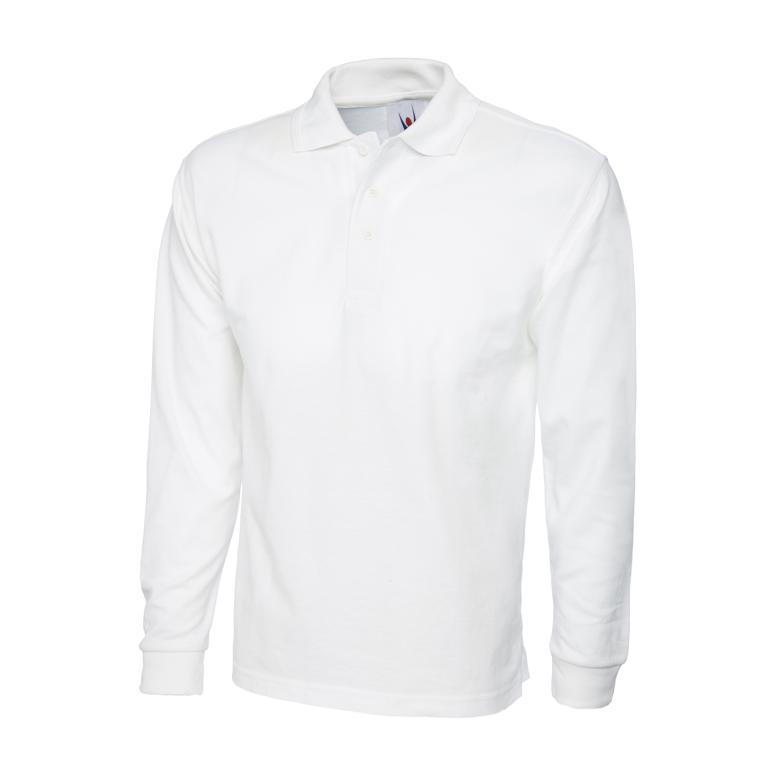 Longsleeve Poloshirt White