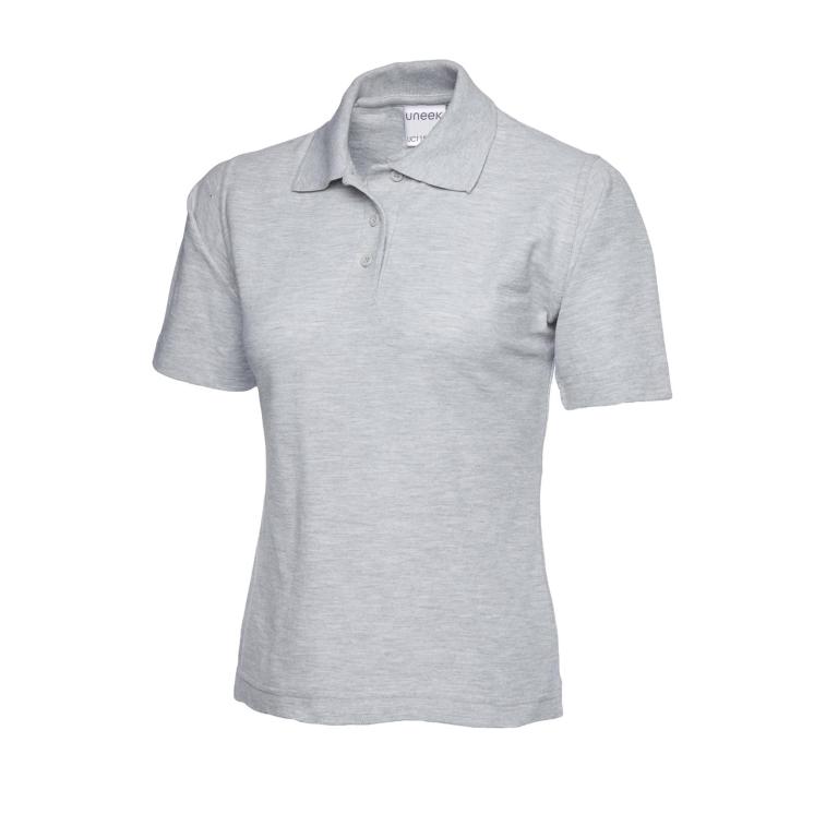 Ladies Ultra Cotton Poloshirt Heather Grey