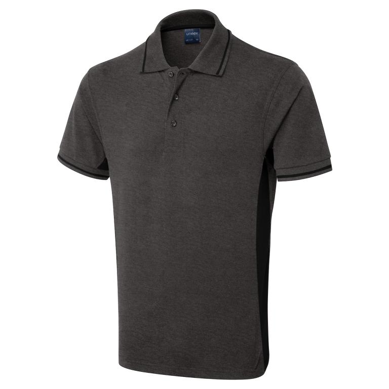 Two Tone Polo Shirt Charcoal/Black