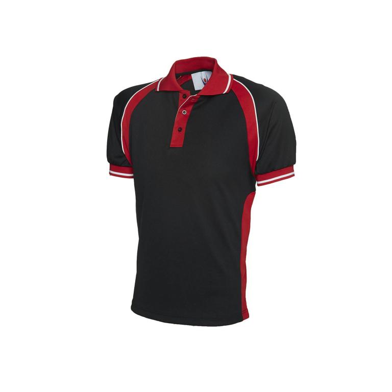 Sports Poloshirt Black/Red
