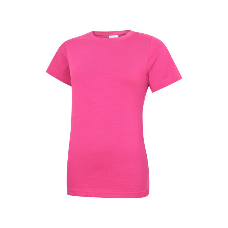 Ladies Classic Crew Neck T-Shirt Hot Pink