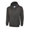 Adults Classic Full Zip Hooded Sweatshirt Charcoal