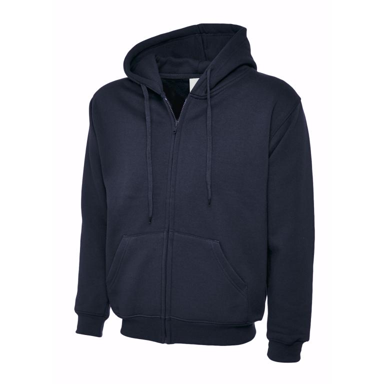 Adults Classic Full Zip Hooded Sweatshirt Navy