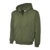 Adults Classic Full Zip Hooded Sweatshirt Olive