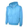 Adults Classic Full Zip Hooded Sweatshirt Sky